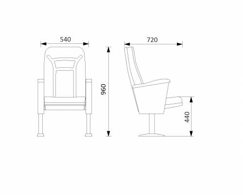 Fotoliu Auditoriu Flame A15 – Design Modern cu Panou Acustic