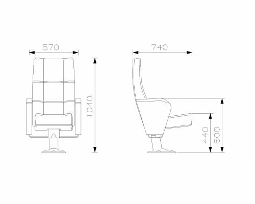 Fotoliu cinema premium Gordion A10