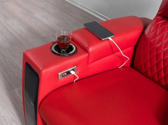 Fotoliu Home Cinema Anka – Recliner Electric, Port USB, Piele Premium