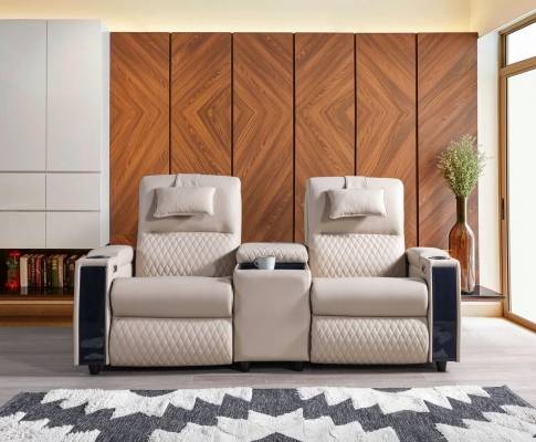 Fotoliu Home Cinema Anka – Recliner Electric, Port USB, Piele Premium