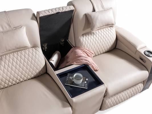Fotoliu Home Cinema Anka – Recliner Electric, Port USB, Piele Premium