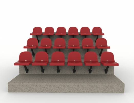 Scaun stadion fix Epsilon 101 cu montaj pe contratreapta