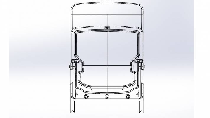 Scaun stadion rabatabil Omega 301 pe traversa
