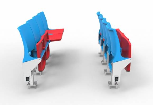 Scaun stadion rabatabil Togan 301 pe traversa
