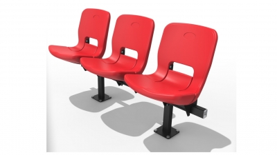 Scaun stadion rabatabil Linea 421-422-423 Monorail triplu pe pardoseala