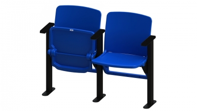 Scaun stadion rabatabil Omega 202 cu cotiere si montaj pe pardoseala