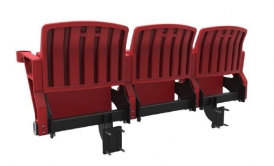 Scaun stadion rabatabil Star 321-322-323 Monorail triplu pe contratreapta